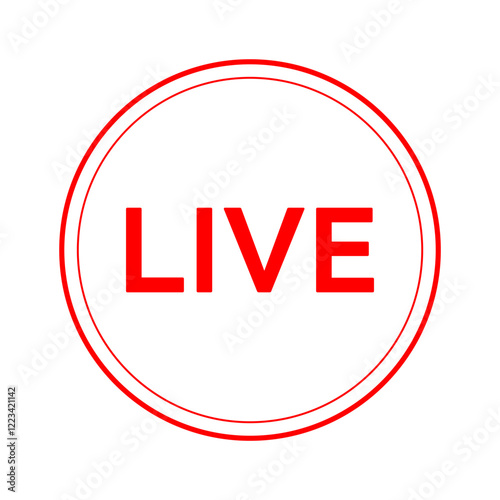 Live icon streaming button, Online stream, Vector illustration