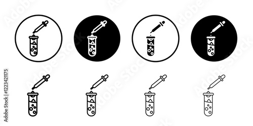 Medical test icon Vector logo set flat