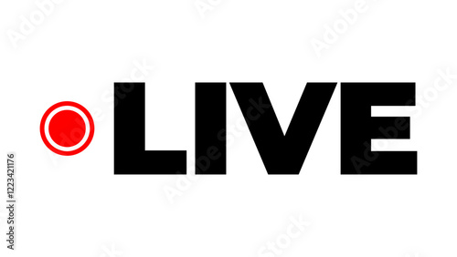 Live icon streaming button, Online stream, Vector illustration