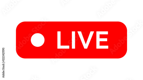 Live icon streaming button, Online stream, Vector illustration
