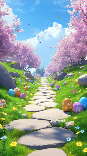 A Vibrant Landscape Filled ...