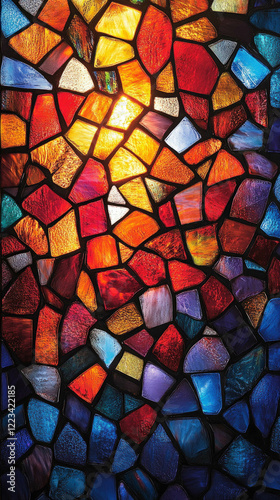 An Intricate Stained Glass Window Design Representing Easter Themes For A Unique Smartphone Wallpaper