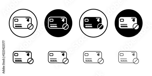 Payment cancel icon Vector logo set flat