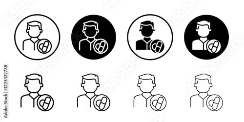 Pharmacist icon Vector logo set flat
