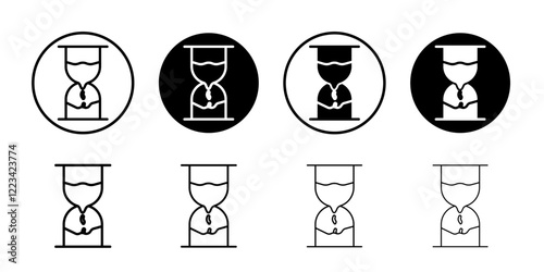 sand clock icon Vector logo set flat