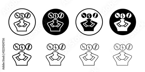 Stress icon Vector logo set flat