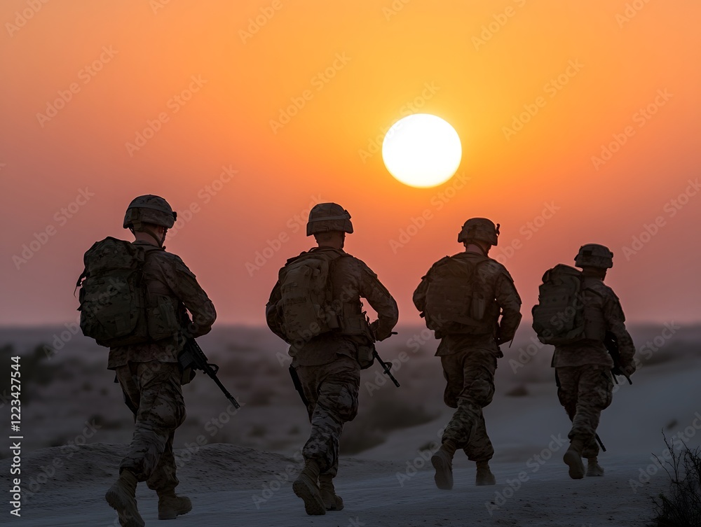 soldiers in the desert soldiers in the desert