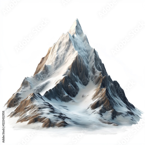 Mountain  Isolated on white Background 
