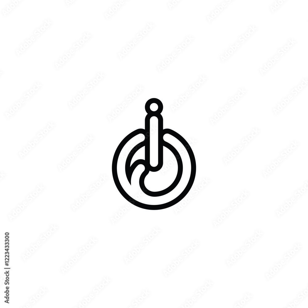 Modern IF or FI Power Button Monogram Logo for Professional Use Modern IF or FI Power Button Monogram Logo for Professional Use