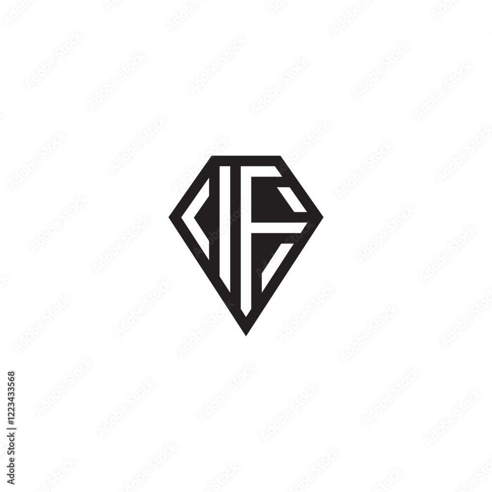 Clean and Creative IF FI Diamond Initials Monogram Logo Design Clean and Creative IF FI Diamond Initials Monogram Logo Design