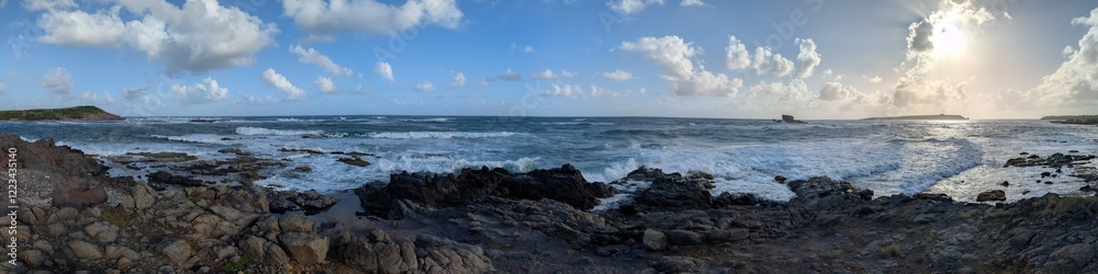 Obraz premium Panorama over Pointe d'Enfer in Martinique, France - January 2025