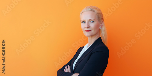 portrait of a professional businesswoman in isolated background with power pose