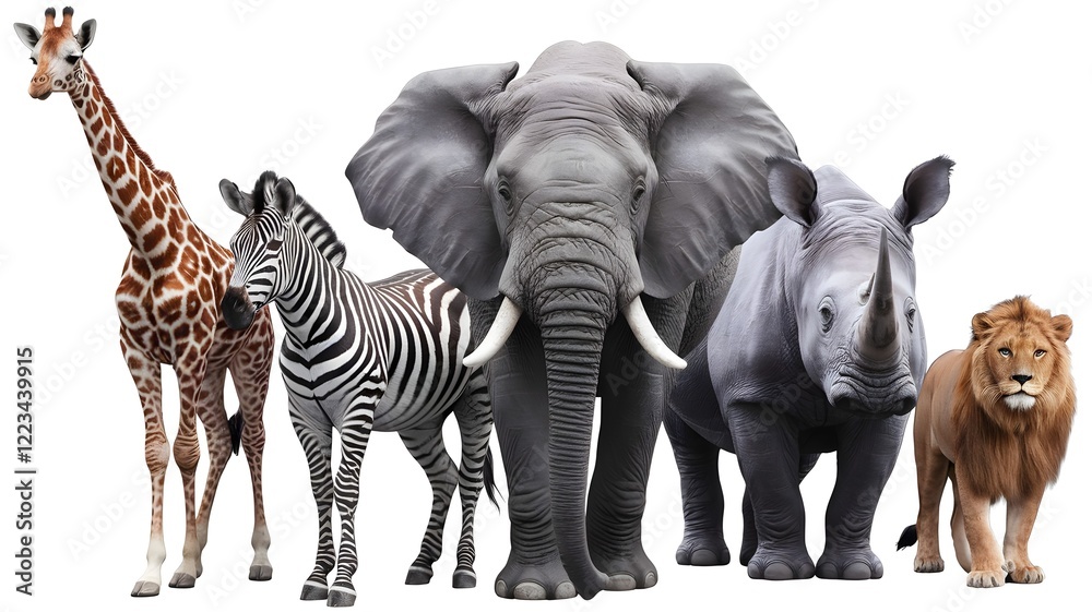 Obraz premium zebra and giraffe