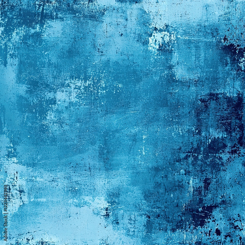 Fototapeta premium A textured blue surface with varying shades and patterns, creating an abstract and calming visual effect.