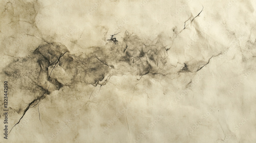 Naklejka premium Vintage textured paper with natural cracks and stains