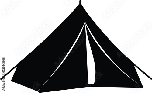 camping tent silhouette ,Camper trailer icon. Vector illustration,camping tent  symbol