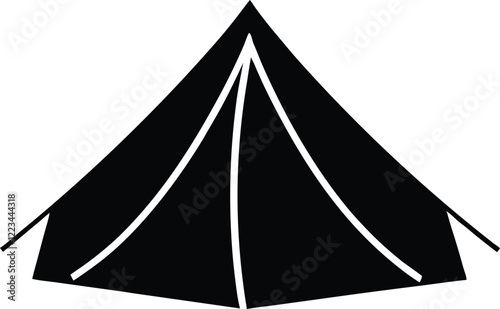 camping tent silhouette ,Camper trailer icon. Vector illustration,camping tent  symbol