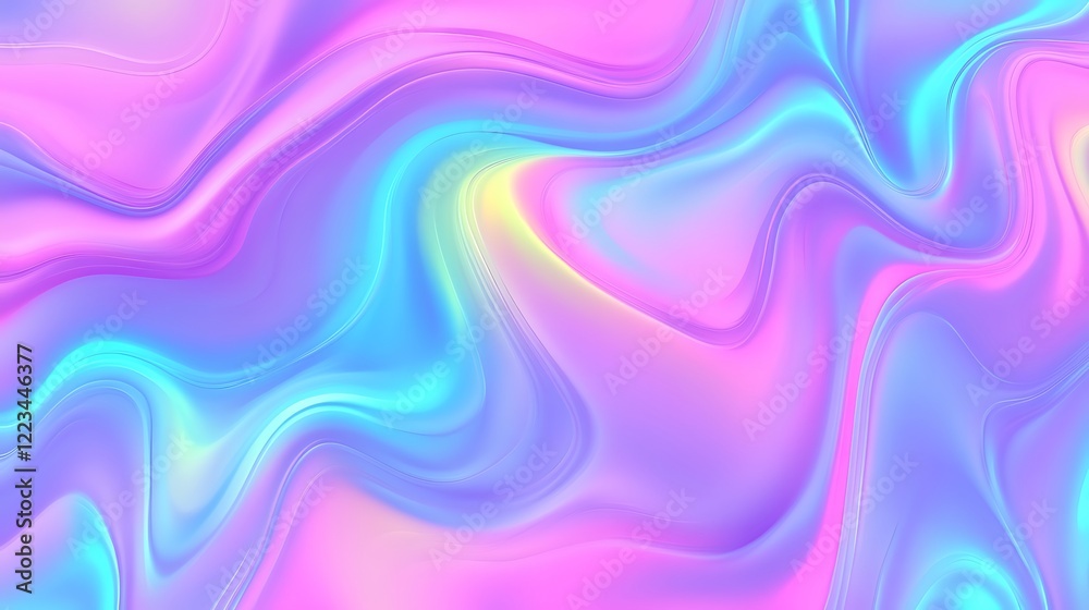 Obraz premium Abstract Pastel Swirls Fluid Design Background