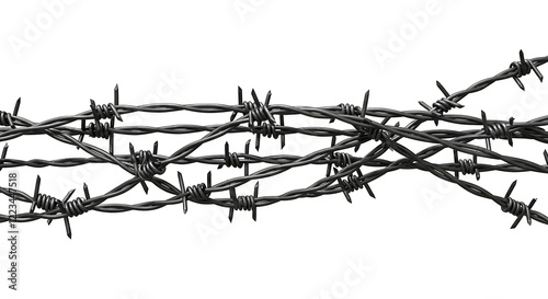 Barbed wires 3d rendering
