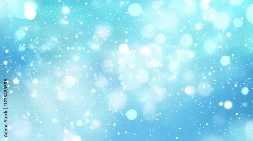 Obraz premium Blue bokeh lights sparkle, winter background, abstract design, website texture