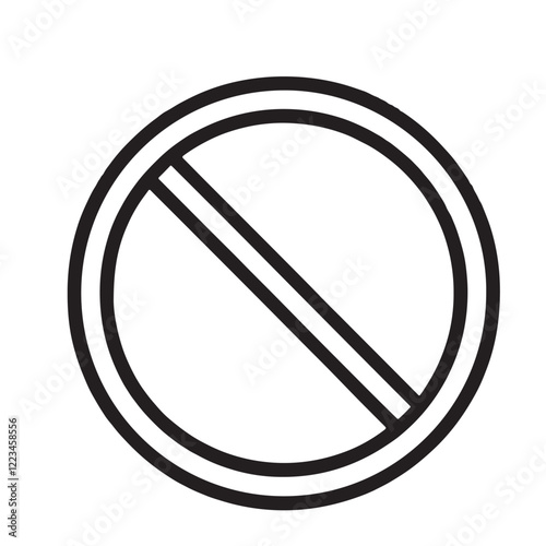 Prohibition Sign Icon Vector Graphic Download