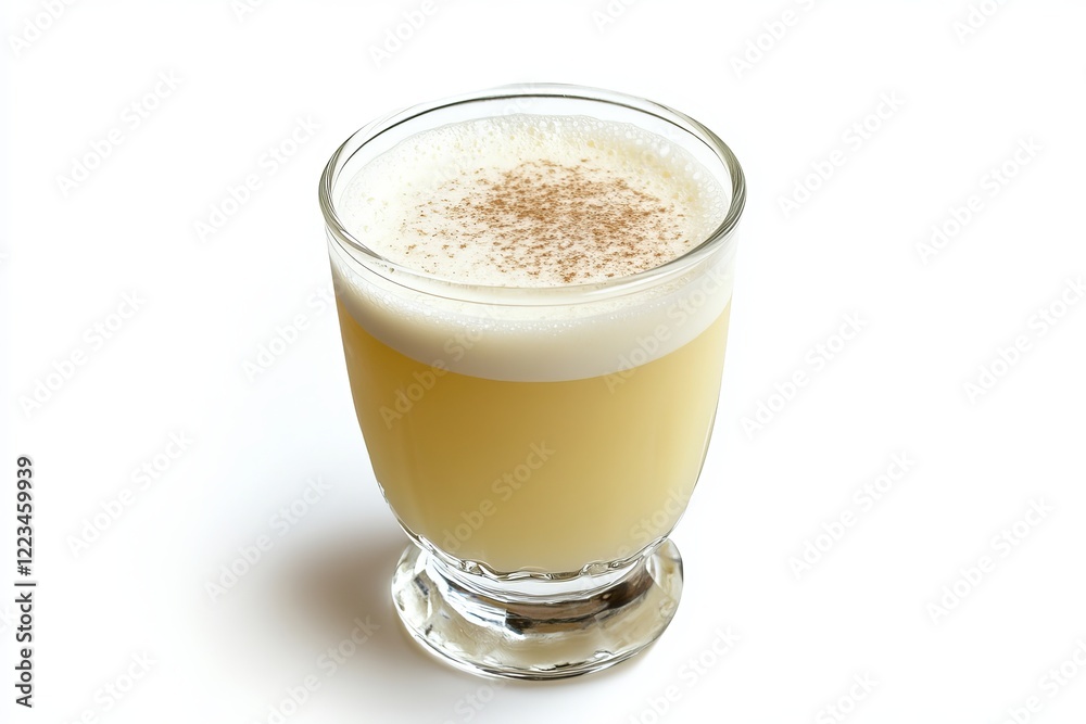 Pisco sour cocktail isolated on white background. Traditional peruvian cocktail Pisco sour cocktail isolated on white background. Traditional peruvian cocktail