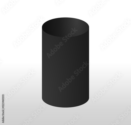 Black podium circle 3d Empty stage, product platform background, Vector illustration