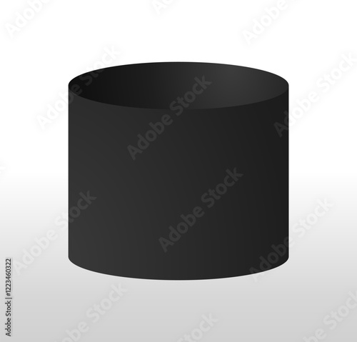 Black podium circle 3d Empty stage, product platform background, Vector illustration