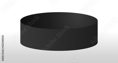 Black podium circle 3d Empty stage, product platform background, Vector illustration