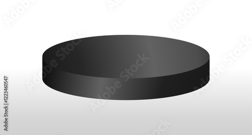 Black podium circle 3d Empty stage, product platform background, Vector illustration