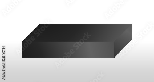 Black podium square 3d Empty stage, product platform background, Vector illustration
