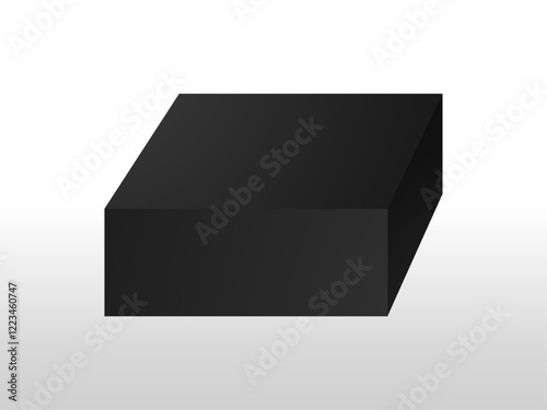 Black podium square 3d Empty stage, product platform background, Vector illustration
