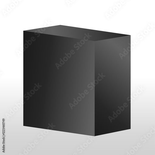 Black podium square 3d Empty stage, product platform background, Vector illustration
