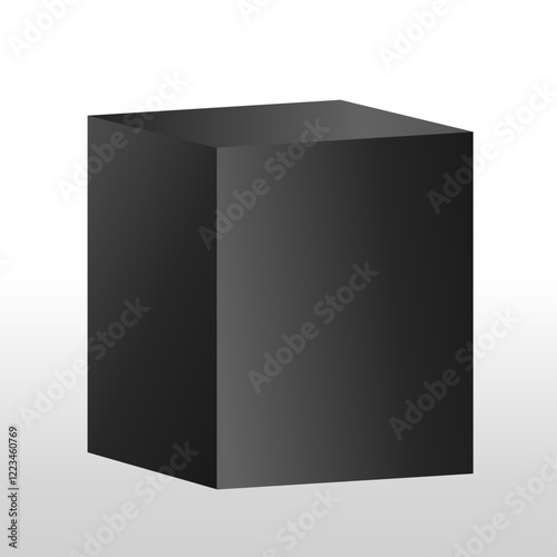 Black podium square 3d Empty stage, product platform background, Vector illustration