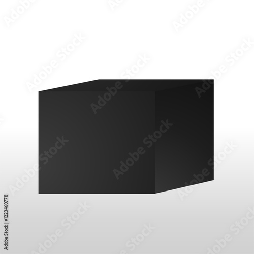 Black podium square 3d Empty stage, product platform background, Vector illustration