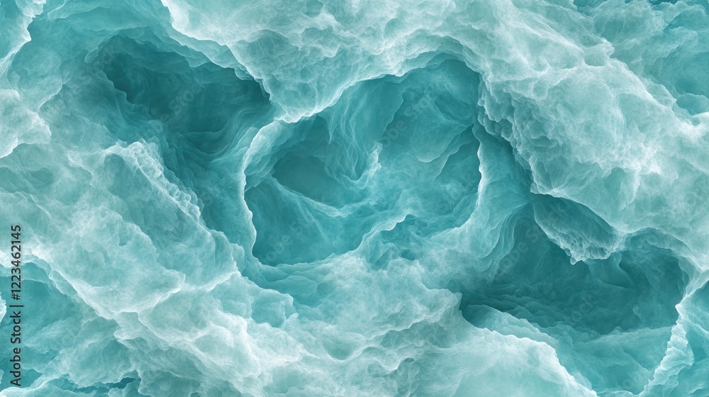 Obraz premium Abstract Teal Ice Cave Textured Background