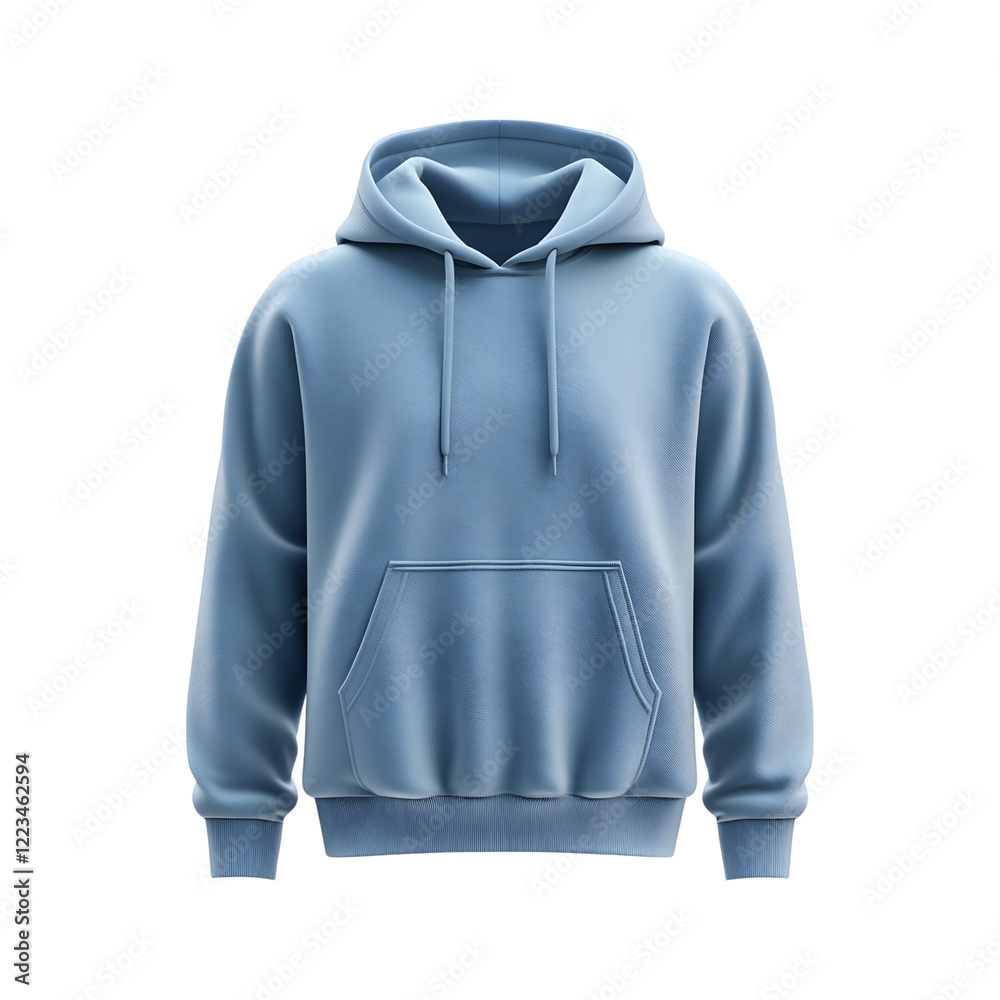 Cozy Fleece Hoodie in Sky Blue Isolated on Transparent Background Cozy Fleece Hoodie in Sky Blue Isolated on Transparent Background