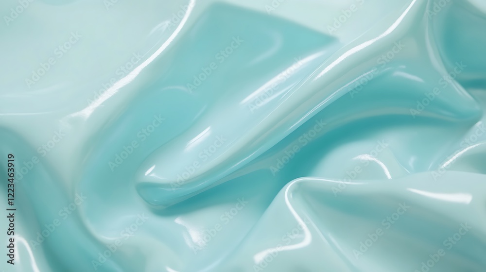 Obraz premium Abstract Pastel Blue Liquid Swirls Texture