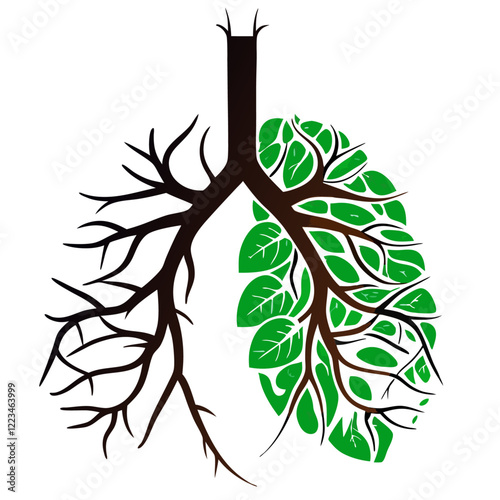 Lungs isolated on white vector illustration (2)