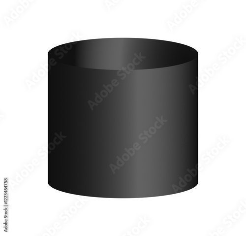 Black podium circle 3d Empty stage, product platform background, Vector illustration