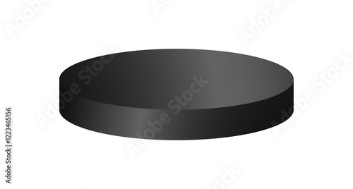 Black podium circle 3d Empty stage, product platform background, Vector illustration