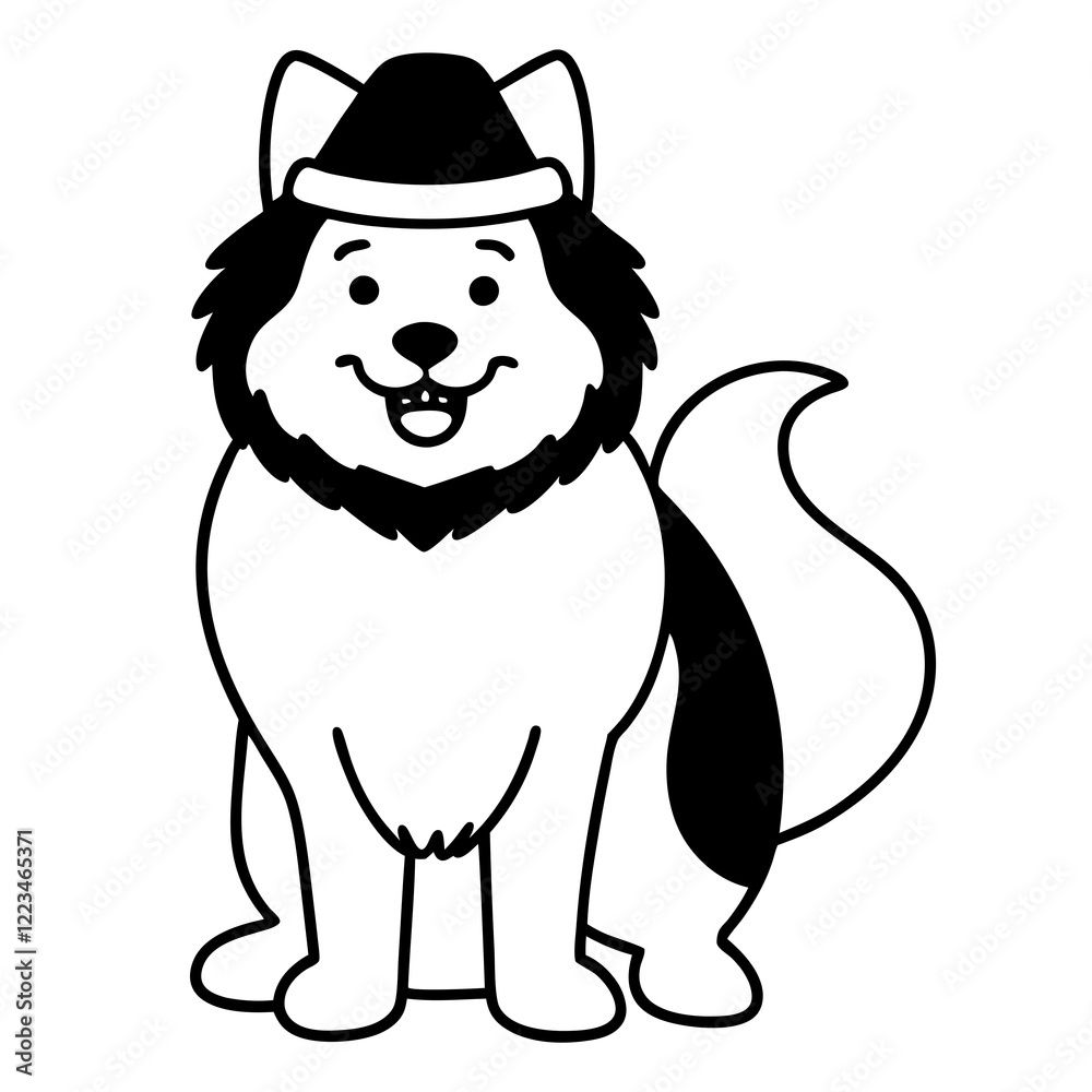 Funny icelandic sheepdog vector art Funny icelandic sheepdog vector art