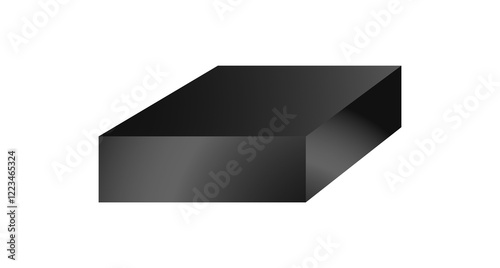 Black podium square 3d Empty stage, product platform background, Vector illustration