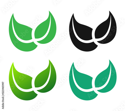 ECO logo. Vector clipart isolated on white background.