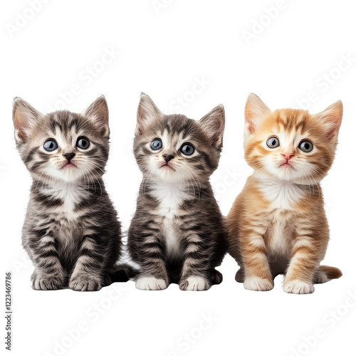 Kitten cat cute pet animal small kitty play background white. Funny kitten cat cute baby happy tabby grey gray red fur young toy sleep fluffy home fun ball down sweet british relax isolated portrait