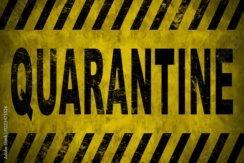 Yellow and black stripes, sign symbol quarantine zone area Stop Novel Coronavirus outbreak covid 2019 nCoV symptoms in Wuhan China, vector quarantine biohazard Sign biological activity threat alert