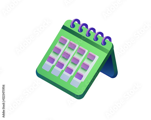 calendar icon isolated on transparent background