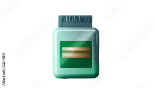 bottle of medicine isolated on transparent background