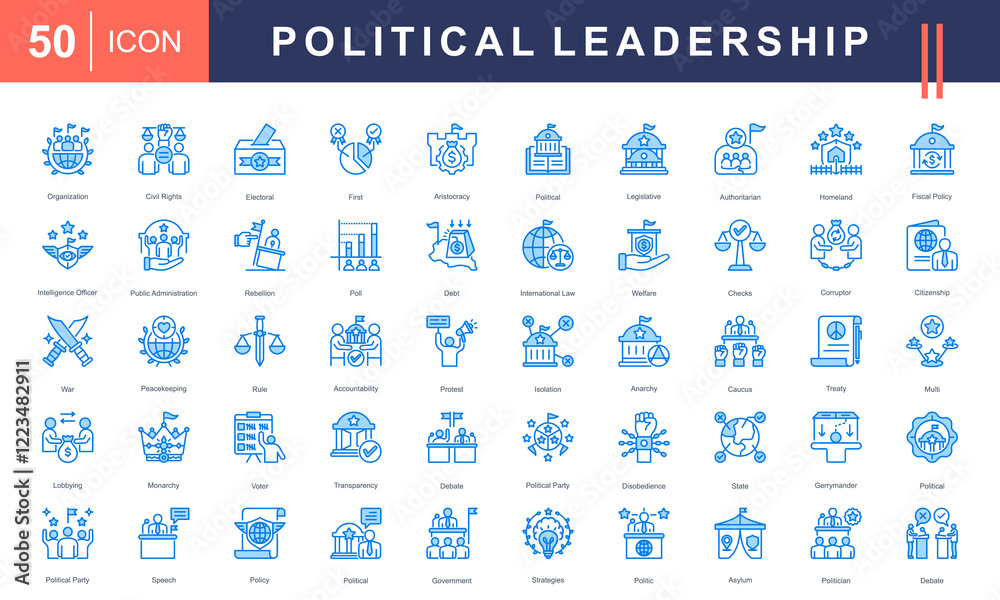 custom made wallpaper toronto digitalIcon set illustrating Political Leadership, governance, and civic activities, including elections, policies, debates, civil rights, protests, and government strategies. Ideal for political and educati