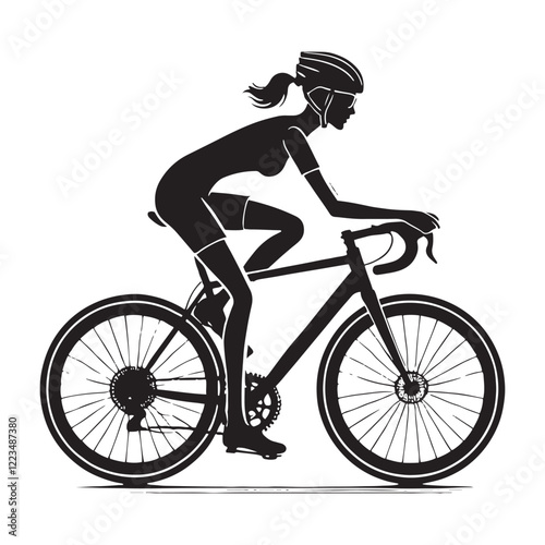 Person cycling silhouette for bike-related artwork - person cycling silhouette - person cycling vector - person cycling illustration - cycling silhouette - cycling vector
